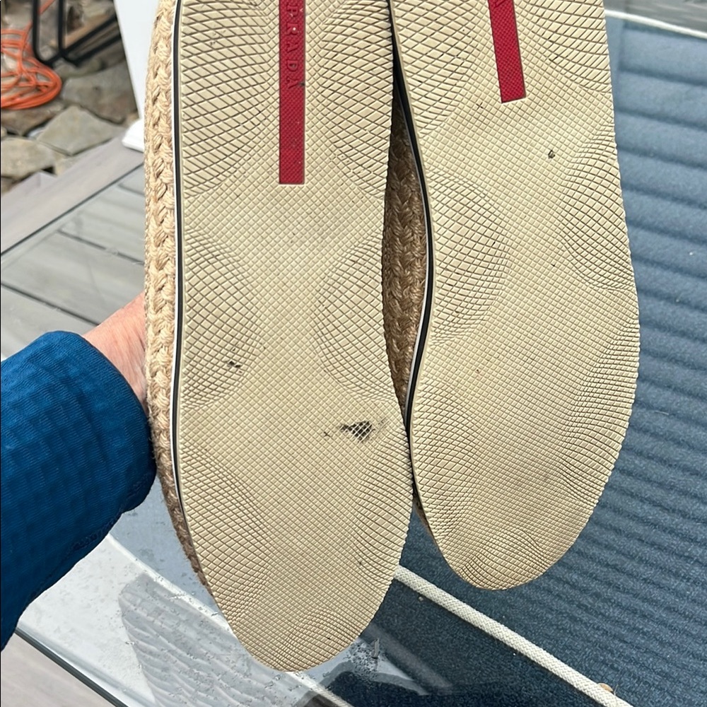 Prada Beige Espadrille Slip-Ons - Picture 5 of 7